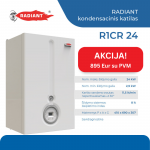 Kondensacinis pakabinamas dujų katilas Radiant R1CR24