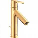 Praustuvo mai&scaron;ytuvas AXOR Starck 100 su svirtiniu (pop-up) dugno vožtuvu, poliruoto aukso spalvos (Polished Gold Optic)