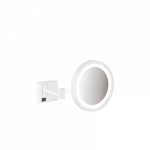 Kosmetinis veidrodis Hansgrohe AddStoris su LED ap&scaron;vietimu, matinis baltas