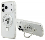 Dėklas Karl Lagerfeld Ringstand Karl and Choupette MagSafe Apple iPhone 17 Pro
