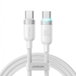 USB kabelis Joyroom S-A63 USB-C to USB-C 100W 1.2m baltas
