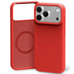 Dėklas Mercury Pure Magsafe Silicon Case Apple iPhone 17 Pro Max raudonas