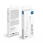 USB kabelis Blue Star PJ-DQ1-C USB-C to USB-C 60W 1.0m baltas