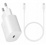 Įkroviklis Samsung EP-TA800NW 25W + Type-C kabelis 25W baltas