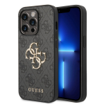 Dėklas Guess PU 4G Metal Logo Apple iPhone 14 Pro pilkas
