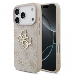 Dėklas Guess PU 4G Metal Logo Apple iPhone 17 Pro rožinis