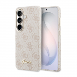 Dėklas Guess PU 4G Script Metal Logo Magnetic Samsung S942 S26 rožinis