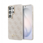 Dėklas Guess PU 4G Script Metal Logo Magnetic Samsung S948 S26 Ultra rožinis