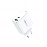Įkroviklis Remax RP-U125 65W GaN USB-C/USB-A baltas