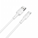 USB kabelis Borofone BX30 Type-C 1.0m silikoninis baltas