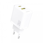Įkroviklis Dudao A26T GaN 25W USB-C/USB-A baltas