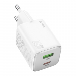 Įkroviklis Hoco N41 20W GaN USB-A/USB-C baltas