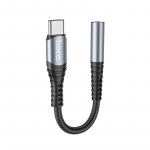Audio adapteris Hoco LS33 Type-C to 3.5mm pilkas