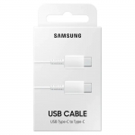 USB kabelis Samsung EP-DA705BWEGWW Type-C-Type-C 1.0m baltas