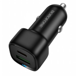 Automobilinis įkroviklis Borofone BZ34B 38W USB-C/USB-A juodas
