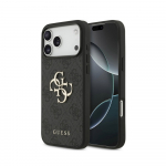 Dėklas Guess PU 4G Metal Logo Apple iPhone 18 Pro Max pilkas