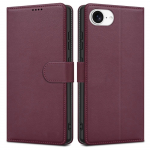 Dėklas Fancy Wallet Samsung A556 A55 5G tamsiai raudonas