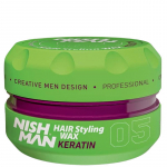 Nishman 05 Hair Styling Wax Keratin - plaukų formavimo va&scaron;kas, 150 ml