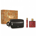 Versace Eros Flame Gift Set - dovanų rinkinys vyrams - EDP 100 ml, mini EDP 10 ml ir kosmetinė