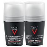 Vichy Men Homme 48H Deo roll-on Anti-Transpirant Extra Sensitive - dezodorantas/antiperspirantas jautriai odai, 2 vnt. x 50 ml