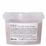Davines Essential Haircare Solu Sea Salt Scrub Cleanser - valomasis plaukų &scaron;veitiklis su jūros druska, 75 ml