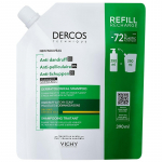 Vichy Dercos Anti Dandruff Dry Hair Shampoo Refill - &scaron;ampūno nuo pleiskanų sausiems plaukams papildymas, 390 ml