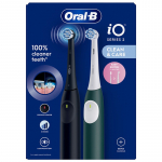 Oral B iO2 Series Duo Pack Night Black/Forest Green - elektrinis dantų &scaron;epetėlis, 2 vnt.