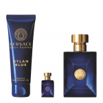 Versace Dylan Blue EDT Gift Set - dovanų rinkinys vyrams - EDT 100 ml, mini EDT 5 ml ir du&scaron;o želė 150 ml