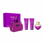 Versace Dylan Purple dovanų rinkinys EDP 100 ml, kūno losjonas 100 ml, du&scaron;o želė 100 ml ir kosmetikos krep&scaron;ys 100 ml