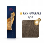 Wella Professional Koleston Perfect ME Rich Naturals - plaukų dažai, 60 ml - 7/18
