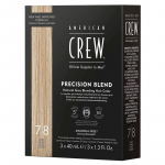 American Crew PRECISION BLEND Natural Gray Coverage - Toning hair mousse for gray hair 3 x 40 ml Light Blond 7-8