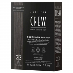 American Crew PRECISION BLEND Natural Gray Coverage - tonuojamosios putos žiliems plaukams, 3 x 40 ml - Dark
