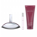 Calvin Klein Euphoria Gift Set - dovanų rinkinys moterims - EDP 100 ml, kūno losjonas 200 ml ir mini EDP 10 ml