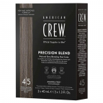 American Crew PRECISION BLEND Natural Gray Coverage - tonuojamosios putos žiliems plaukams, 3 x 40 ml - Medium Natural 4-5