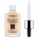 Catrice Liquid Make-Up HD Liquid Coverage Foundation - skystas makiažo pagrindas, 30 ml - 002 Porcelain Beige
