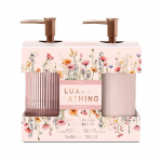 The Luxury Bathing Company Hand Care Gift Set ( Peony, Peach & Raspberry ) - rankų priežiūros dovanų rinkinys, 2 x 400 ml