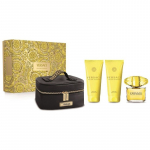 Versace Yellow Diamond rinkinys EDT 90 ml, kūno losjonas 100 ml, du&scaron;o želė 100 ml ir kosmetinė