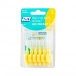 TePe Interdental Brush Extra Soft ( 0,7 mm yellow - tarpdančių &scaron;epetėliai, 6 vnt.