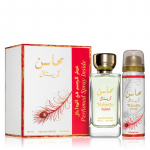Lattafa Mahasin Crystal dovanų rinkinys &ndash; EDP 100 ml ir pur&scaron;kiamas dezodorantas 75 ml
