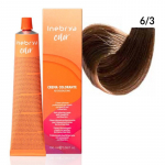 Inebrya Color GOLDEN Hair Coloring Cream (gold) - profesionalūs plaukų dažai, 100 ml - 6/3 Dark Blonde Golden
