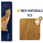 Wella Professional Koleston Perfect ME Rich Naturals - plaukų dažai, 60 ml - 9/3