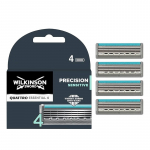 Wilkinson Sword Quattro Titanium Sensitive - atsarginės galvutės, 8 vnt.