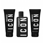 Dsquared2 Icon Pour Homme Gift Set - dovanų rinkinys vyrams - EDP 100 ml, du&scaron;o želė 100 ml ir losjonas po skutimosi 100 ml