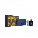 Versace Dylan Blue rinkinys EDT 100 ml + EDT 10 ml + kosmetinė