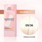 Wella Professional Shinefinity Zero Lift Glaze - plaukų dažai, 60 ml -  09/36 Vanilla Glaze
