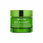 Apivita Bee Radiant Smoothing & Reboot Night Gel-Balm - natūralios kilmės naktinis veido gelis-balzamas, 50 ml