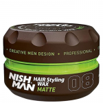 Nishman 08 Hair Styling Wax Matte - stiprios fiksacijos plaukų formavimo va&scaron;kas vyrams, 150 ml