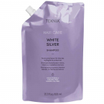 Lakm&eacute; Teknia White Silver Shampoo Refill - &scaron;ampūno &scaron;viesiems ir žiliems plaukams papildymas, 600 ml