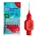 TePe Interdental Brush Normal (0.5 mm red 8 vnt.) - tarpdančių &scaron;epetėlis - raudonas, 2 dydis (8 vnt. pakuotėje)