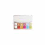 Makeup Revolution The Vibrant Icon Brights Palette - 12 ry&scaron;kių ir drąsių spalvų akių &scaron;e&scaron;ėlių paletė, 8,4 g